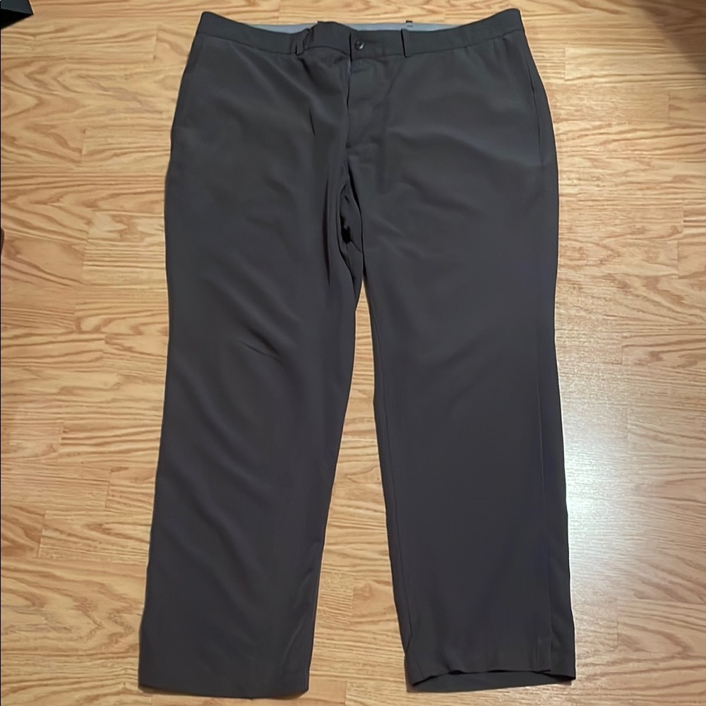 Black Dress Pants with Straight Leg and Flat Front